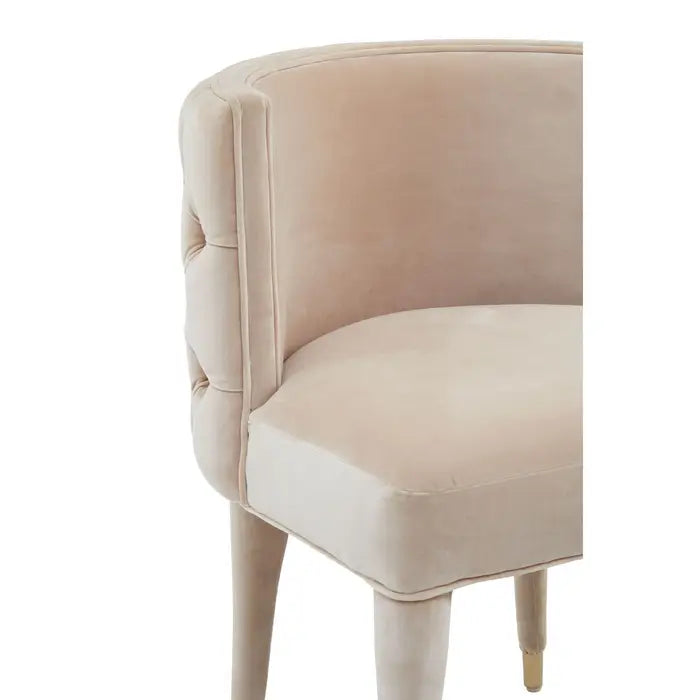 Vici Beige Tufted Backrest Chair
