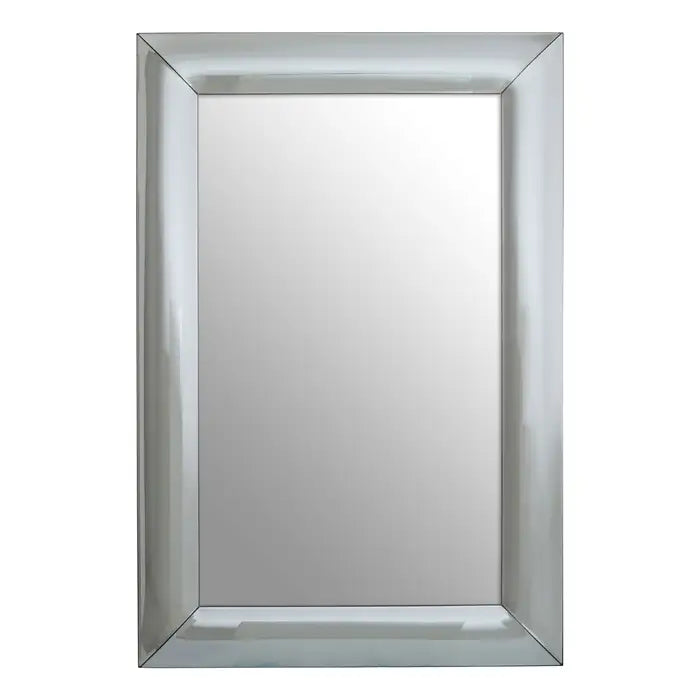 Create a subtle statement with the Josie wall mirror, it has an art deco style silver rectangular frame.  Dimensions; H129 x L10 x W90