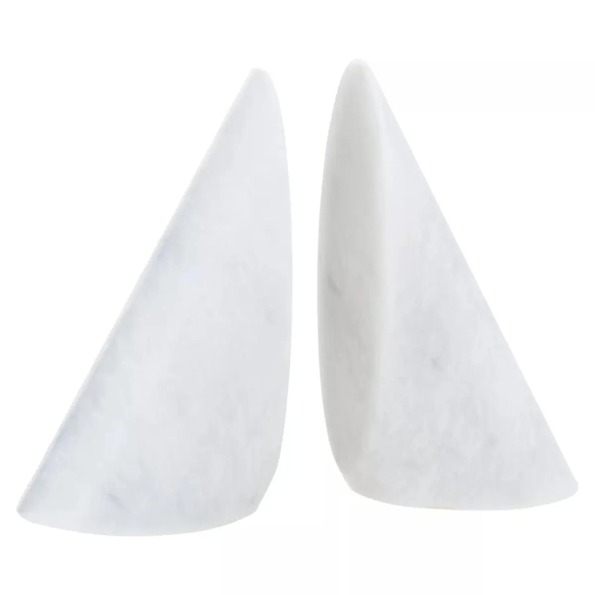 Sienna Set Of Two White Marble Bookends