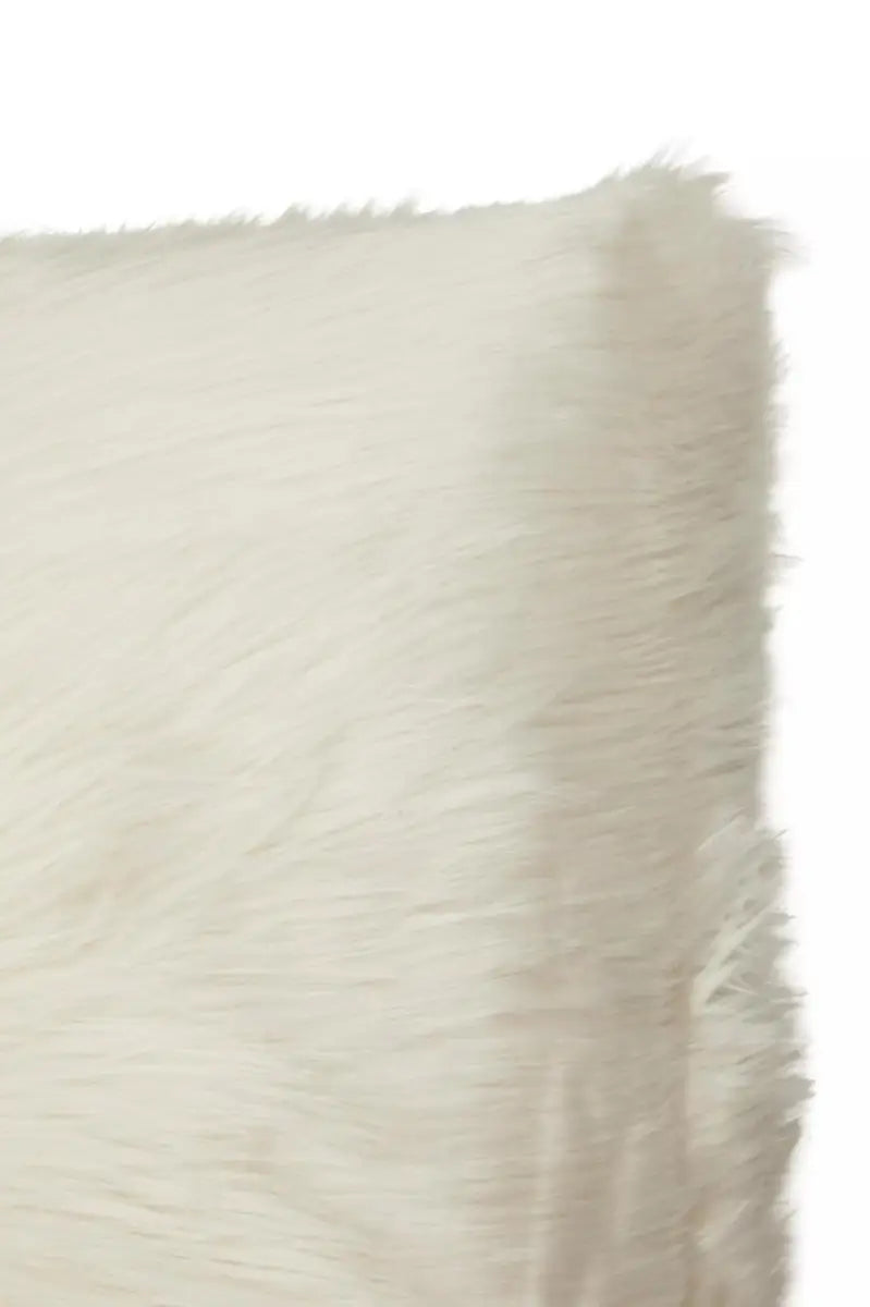 Bosanova Cream Square Fur Cushion