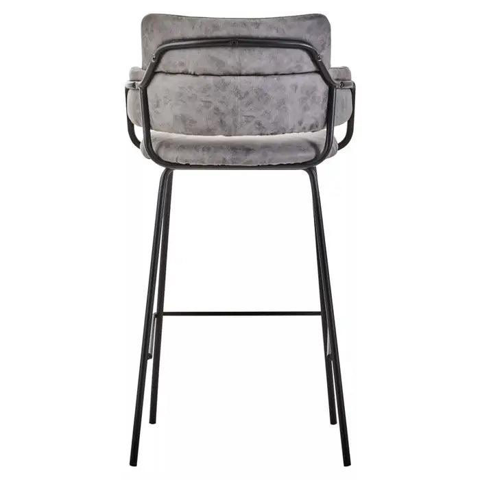 Totem Grey Faux Leather Bar Chair
