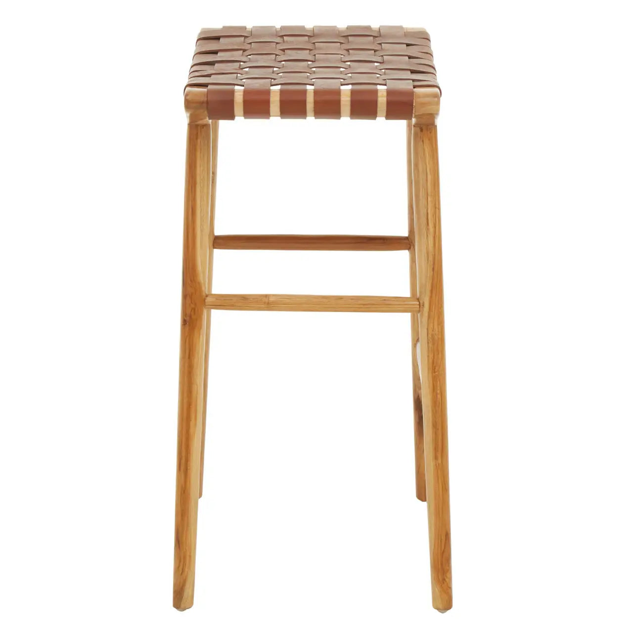Kaboo Light Brown Leather Stool