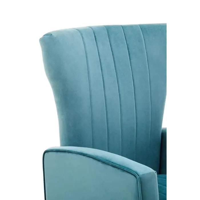 Zenith Green Velvet Accent Chair With Gold Finish Legs