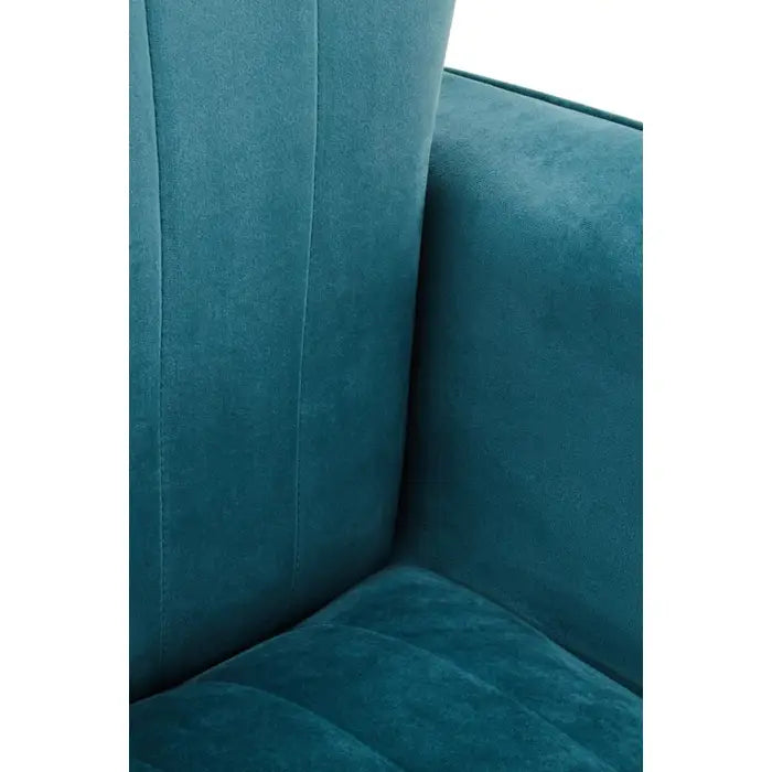 Zenith Green Velvet Accent Chair With Gold Finish Legs