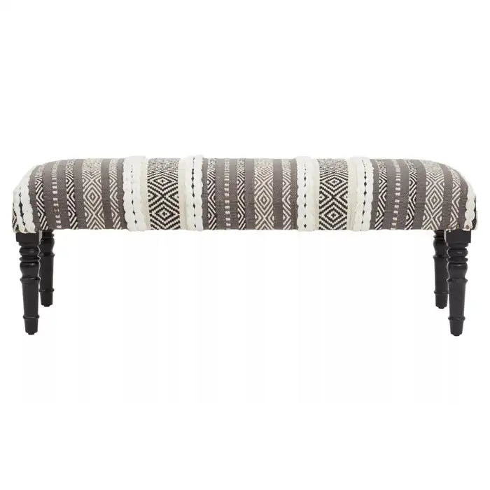 Cofta Grey and White Bench