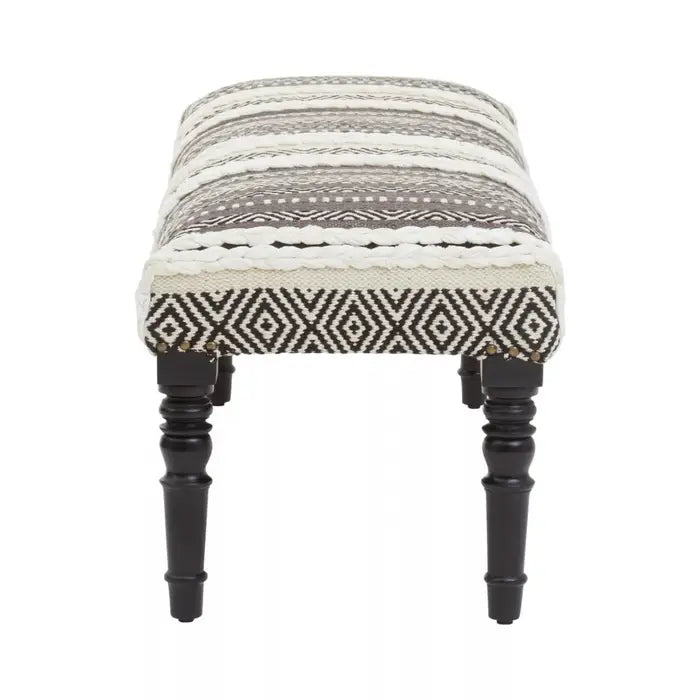 Cofta Grey and White Bench