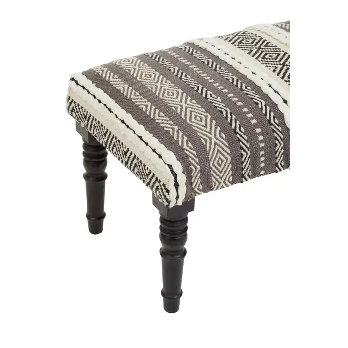 Cofta Grey and White Bench
