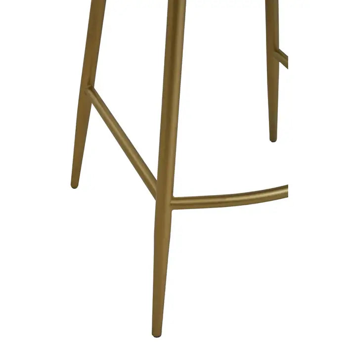 Beryl Green Leather Bar Stool