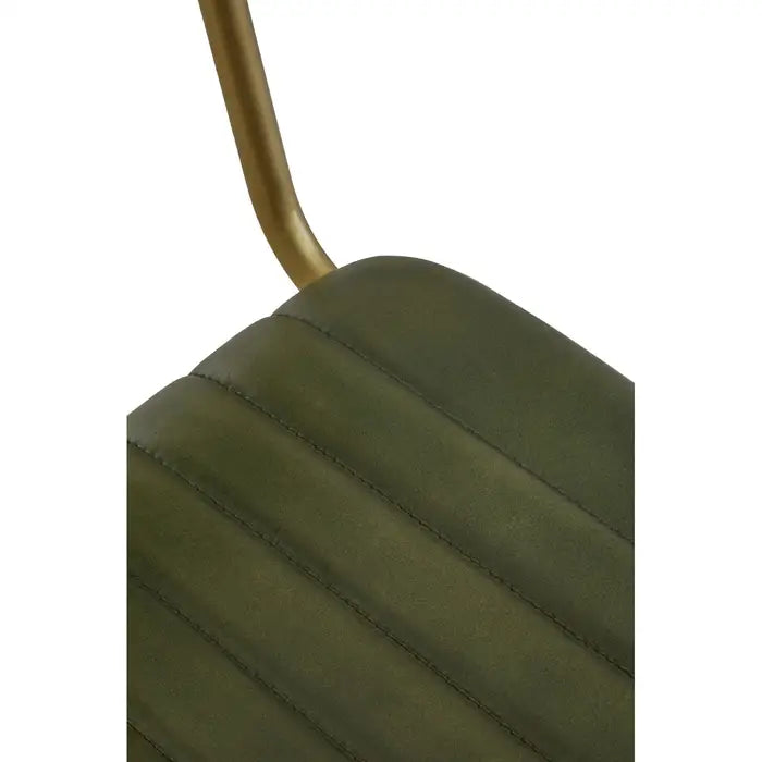 Beryl Green Leather Bar Stool