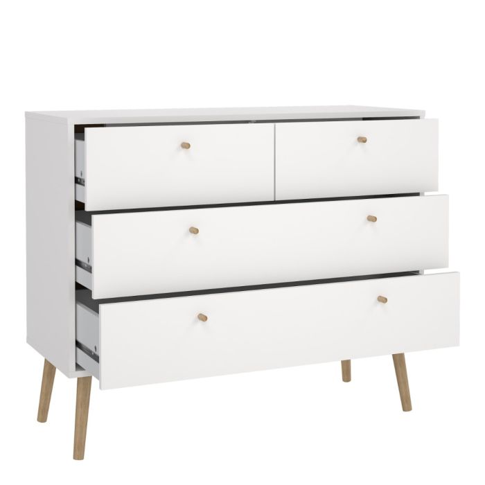 Creole Chest 2 + 2 Drawers White