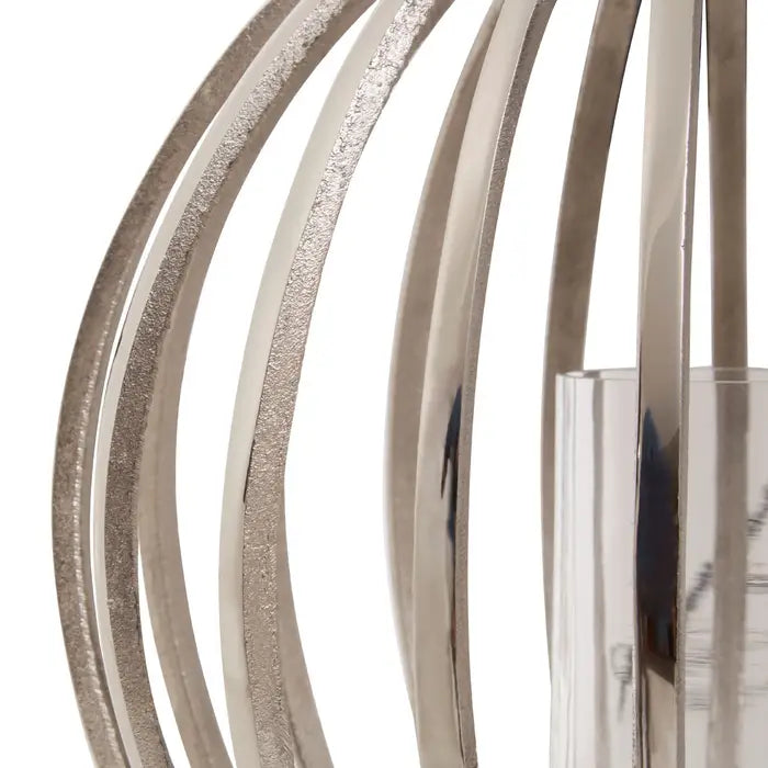 Aria Silver Finish Lantern