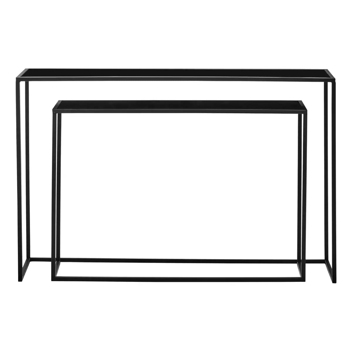 Aventus Set Of Two Black Console Tables