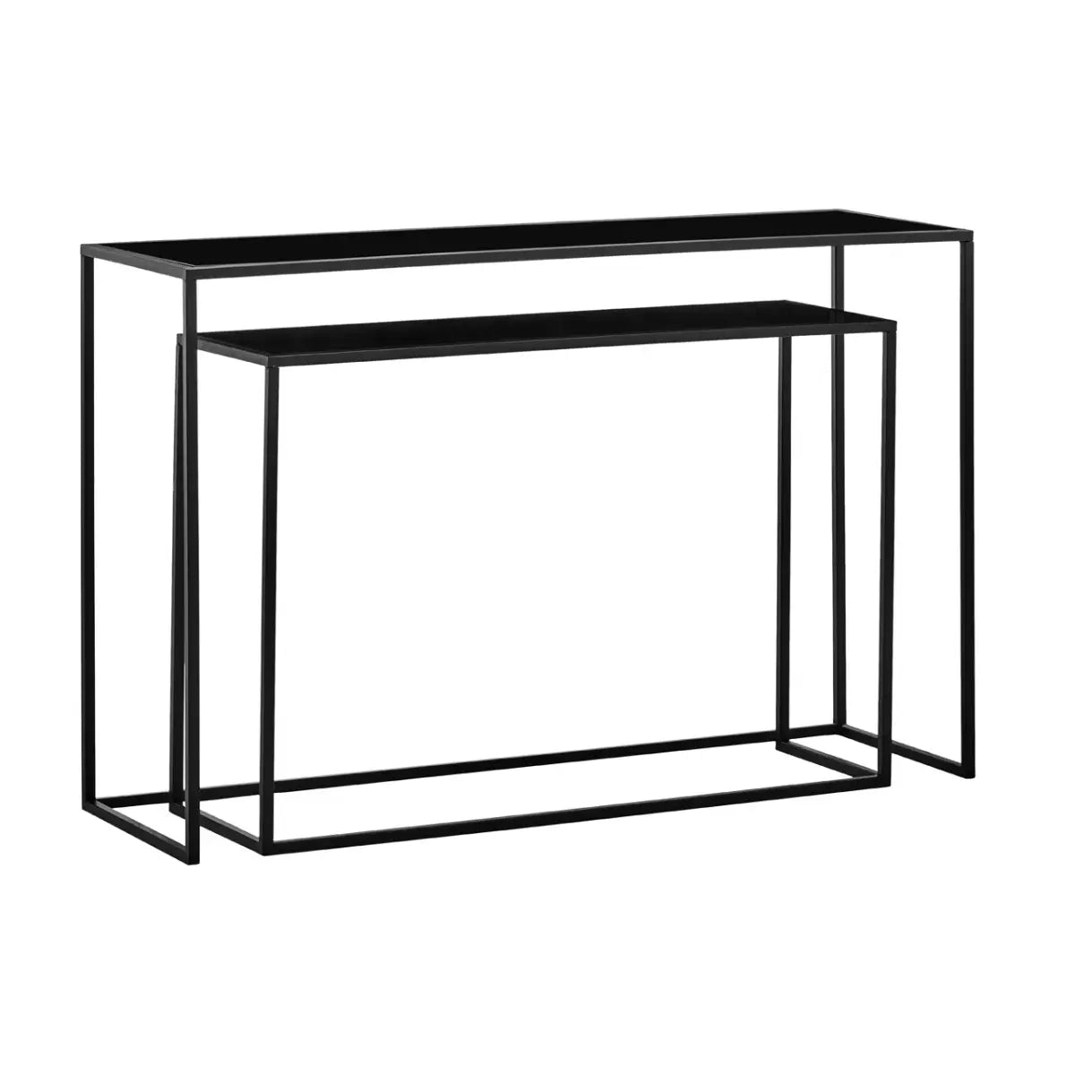 Aventus Set Of Two Black Console Tables