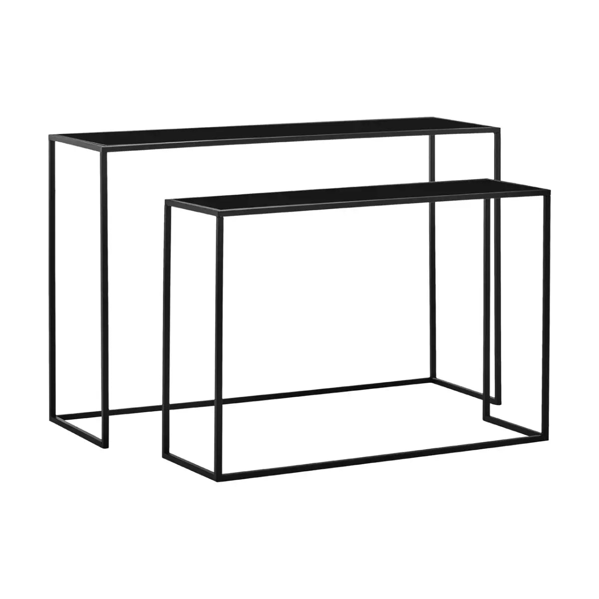 Aventus Set Of Two Black Console Tables