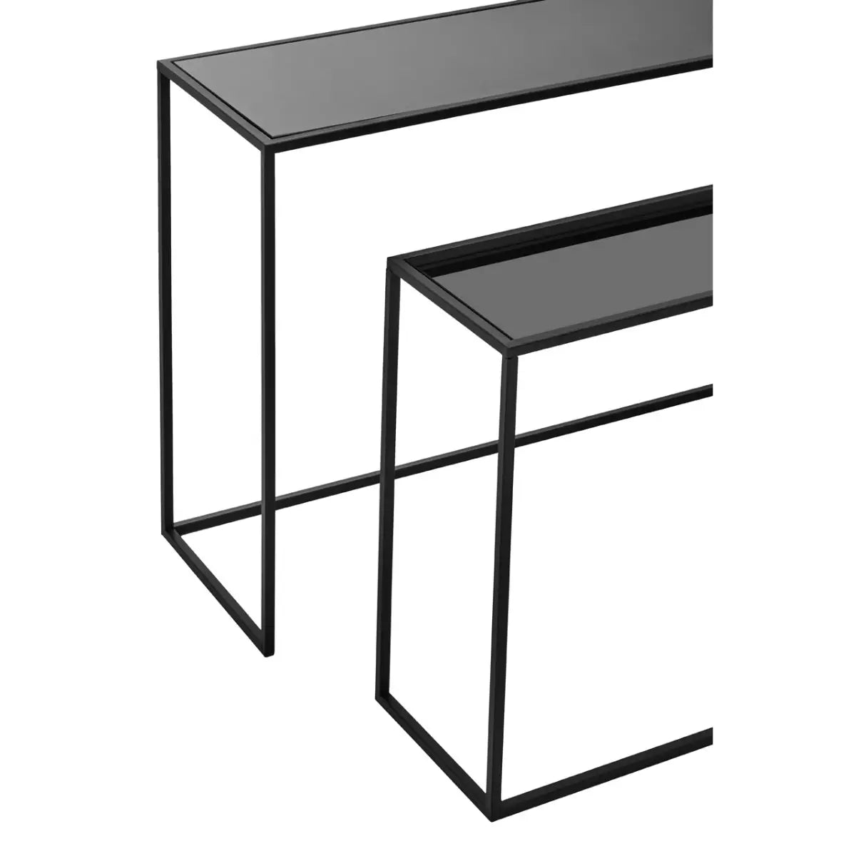 Aventus Set Of Two Black Console Tables