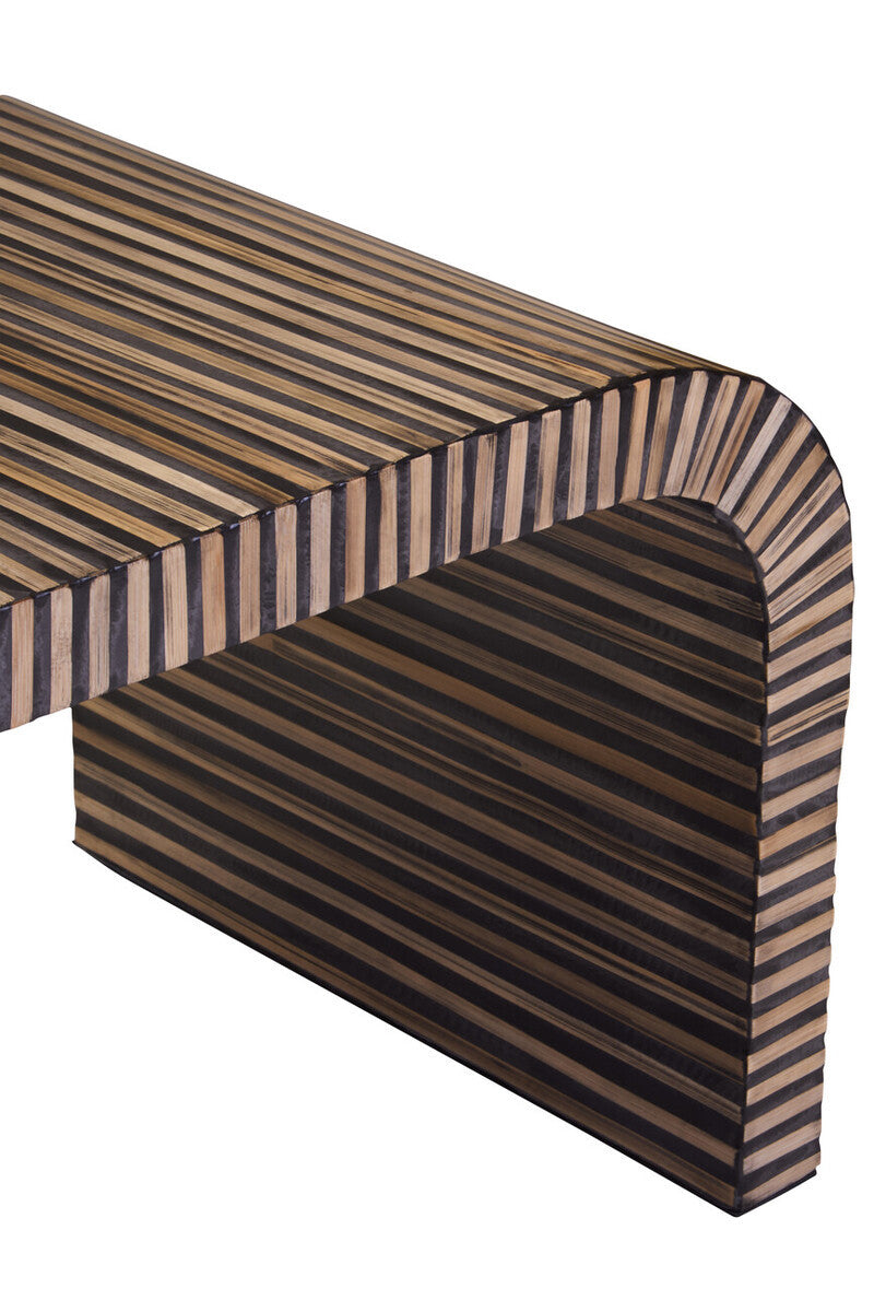 Bambu Inlay Curved Coffee Table