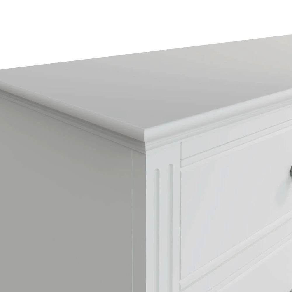 Bordeaux Bedroom White - 6 Drawer Chest