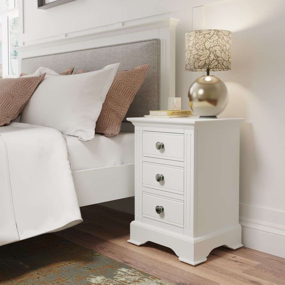 Bordeaux Bedroom White - Large Bedside Cabinet