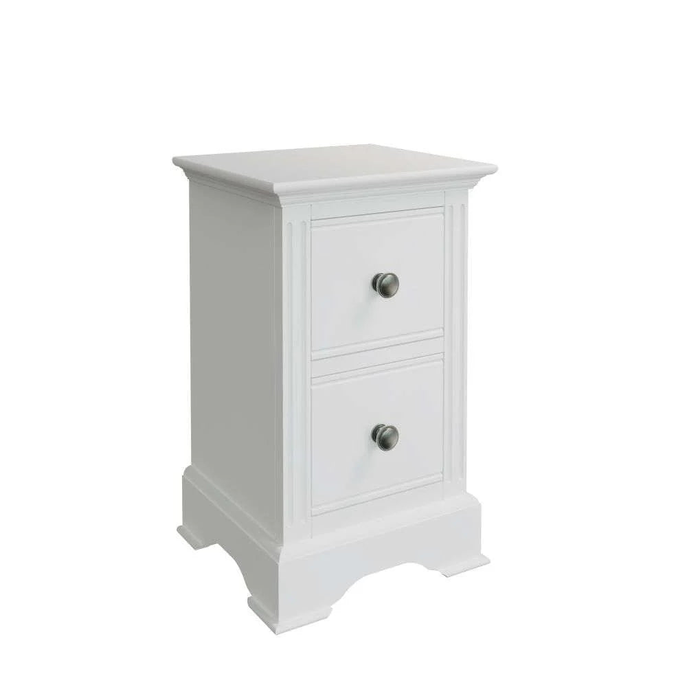 Our Bordeaux Bedroom range brings simple sophistication to any bedroom space. With its clean lines and beautiful details, it’s the perfect furniture for an elegant bedroom.  Dimensions; 35 x 32 x 56.5 cm