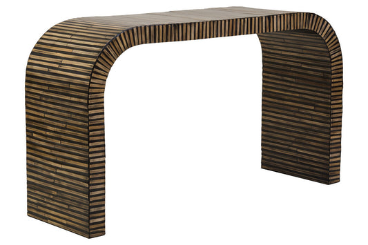 Bambu Inlay Curved Console Table