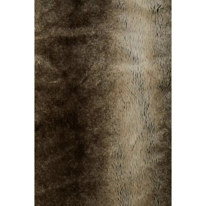 Soft touch luxurious Belsey Luna faux fur throw in Mocha Ombre.