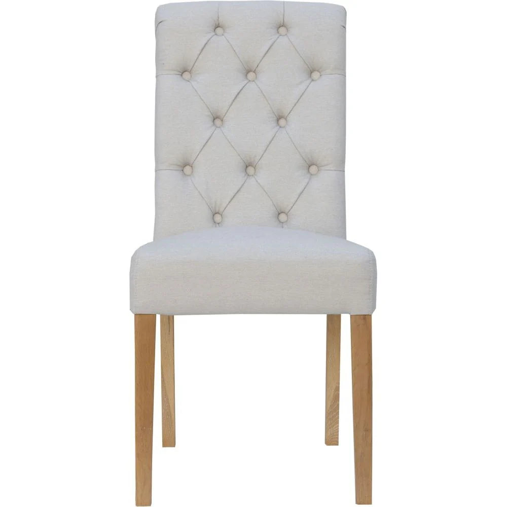 Beige Button back with scroll top