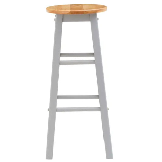 Chesher Natural and Grey Wood Bar Stool