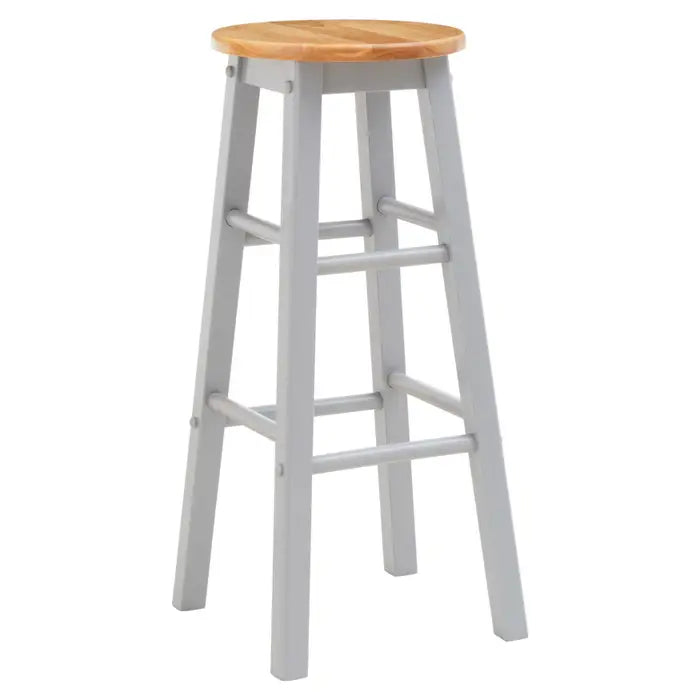 Chesher Natural and Grey Wood Bar Stool