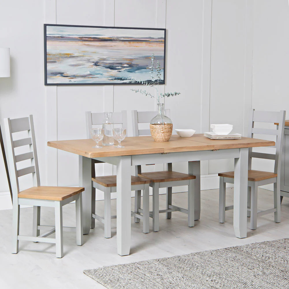 Ernest Dining Grey - 1.2m butterfly extending table