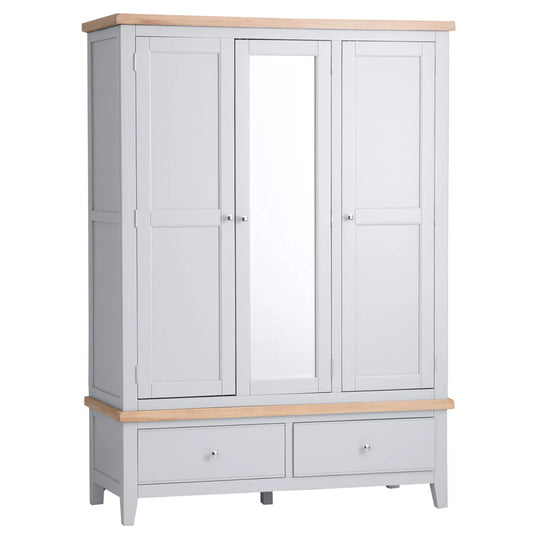 The Errnest range has washed Oak tops and beautifully painted finish. This range has Chrome elements. A warm contemporary design that adds a classic but stylish feel to your home.  Dimensions; 1350 x 55 x 190 cm