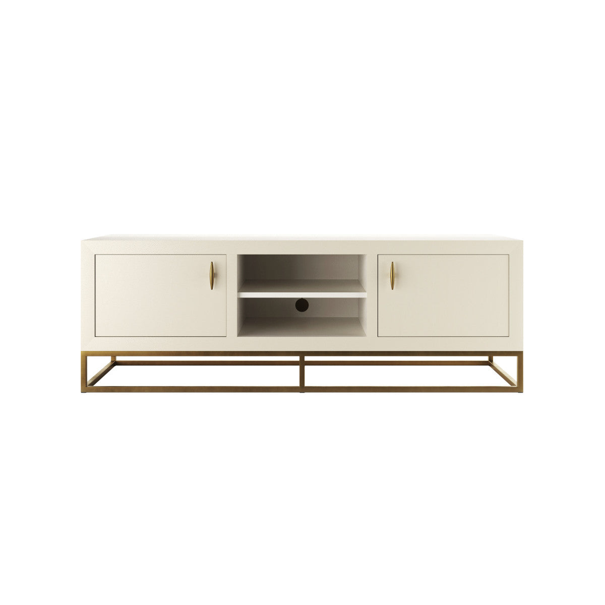 Henley Media Unit In Ivory