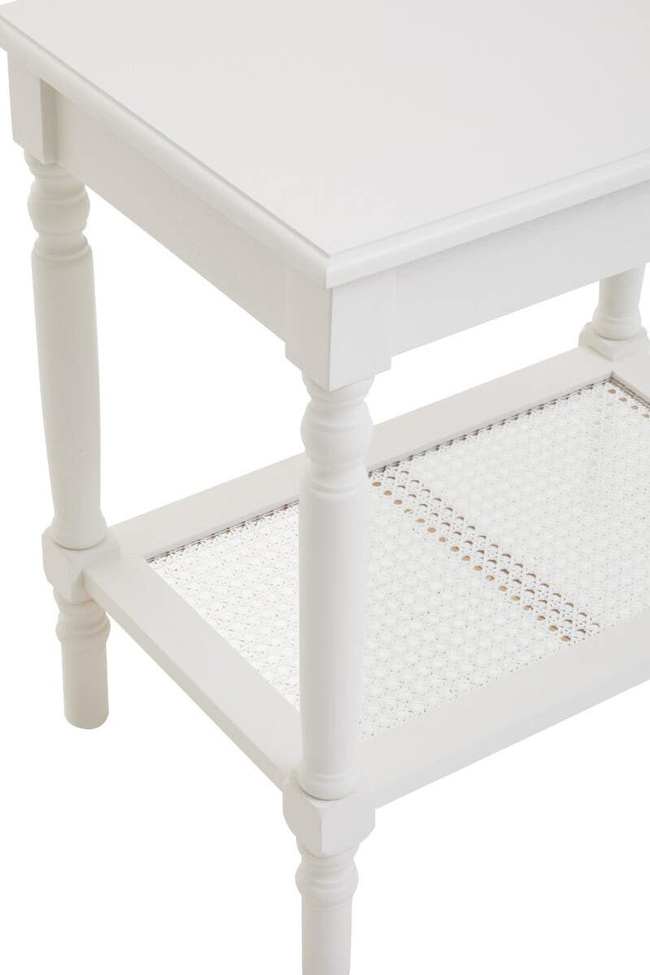 Helder White Side Table