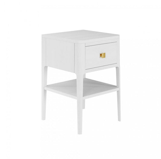 Compact, beautifully neat and styled in a gorgeous stained oak, the Audrina bedside table and display shelf brings subtle luxury to any space.