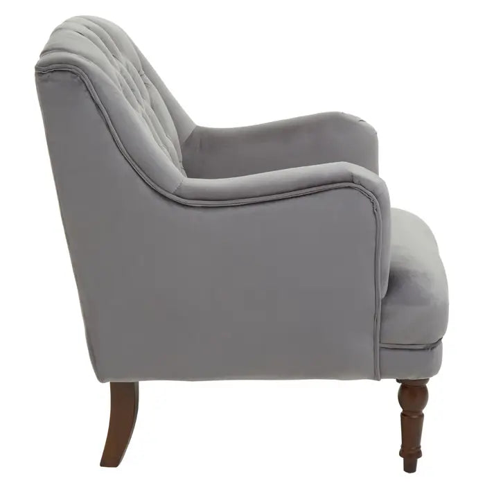 Lola Grey Velvet Armchair