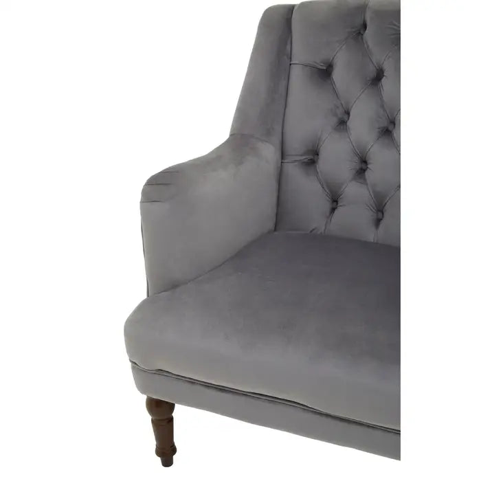 Lola Grey Velvet Armchair