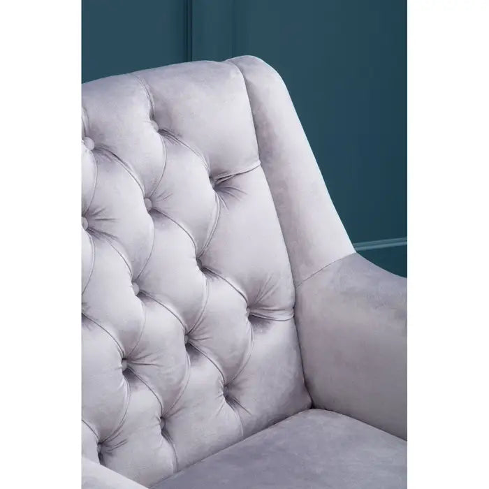 Lola Grey Velvet Armchair