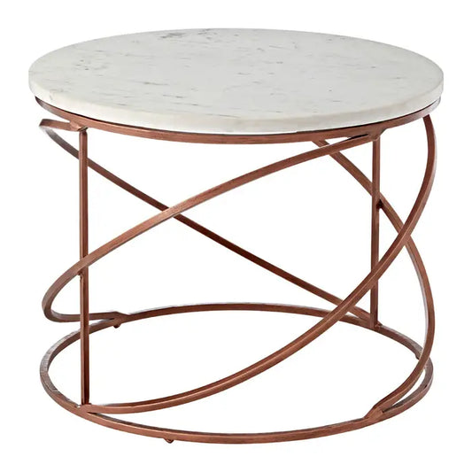 Marble & Copper Coffee Table