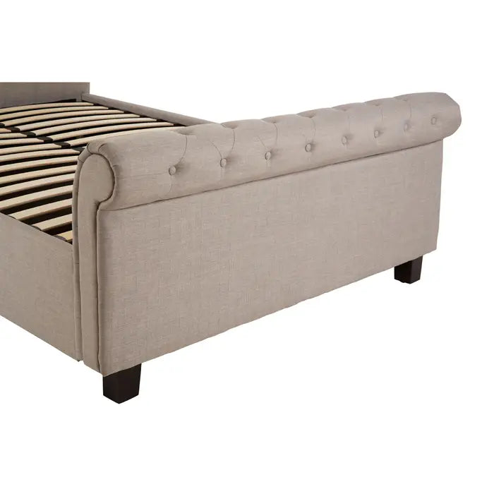 Ontaro Light Grey Ottoman Double Bed