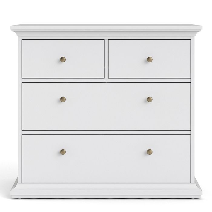 Perth Chest Of 4 Drawers In White