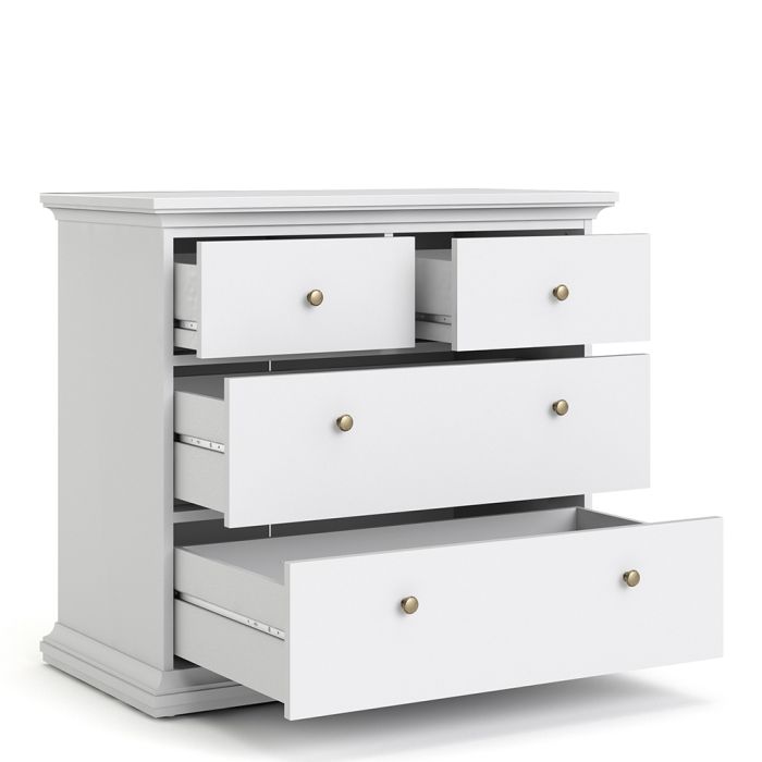 Perth Chest Of 4 Drawers In White