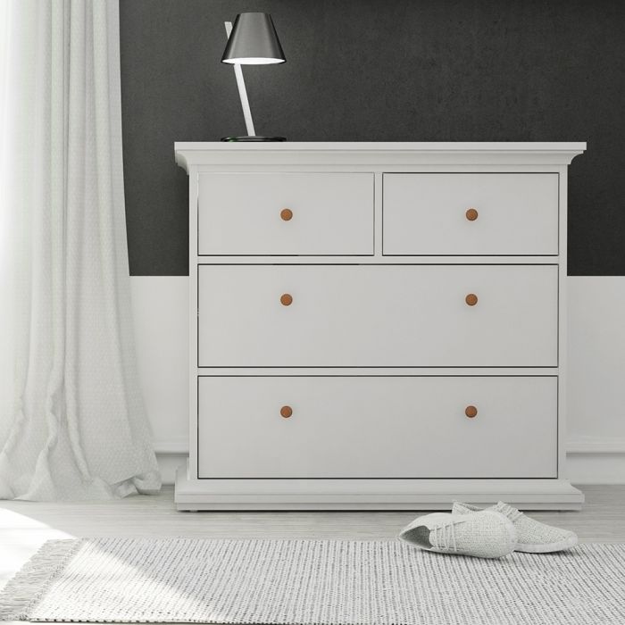 Perth Chest Of 4 Drawers In White