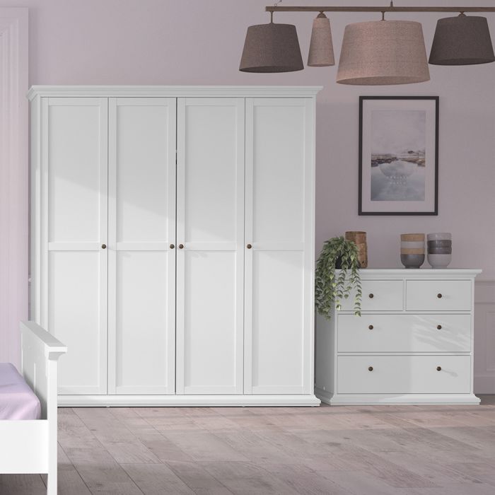 Perth Chest Of 4 Drawers In White