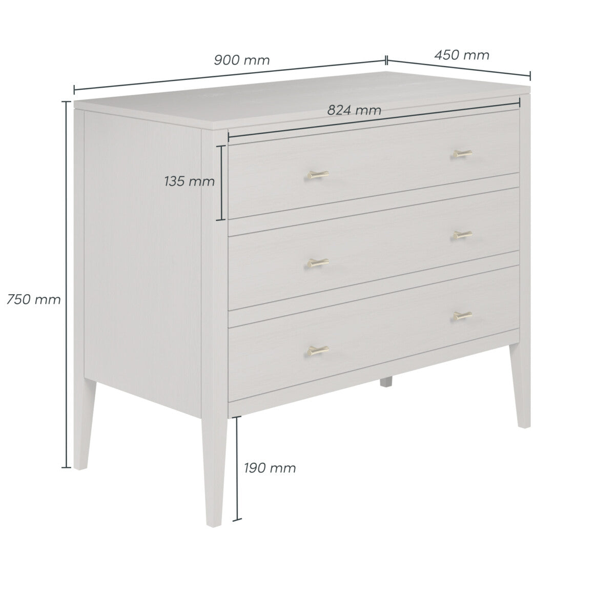 Redford Chest Of Drawers In Grey