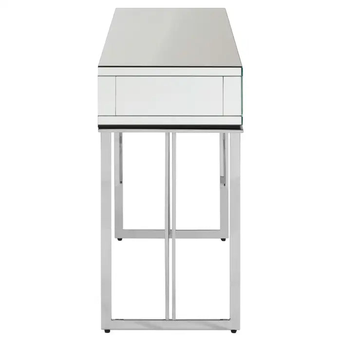 Mirrored 2 drawer stylish console table.