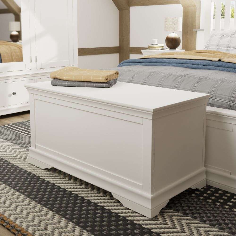 Solance Bedroom White - Blanket Box