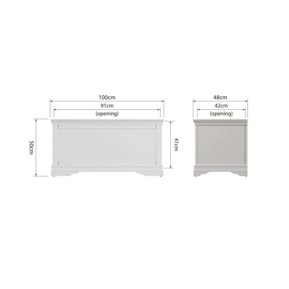 Solance Bedroom White - Blanket Box