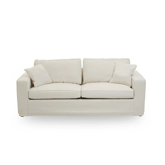 Soft touch cream 3 seater sofa.
