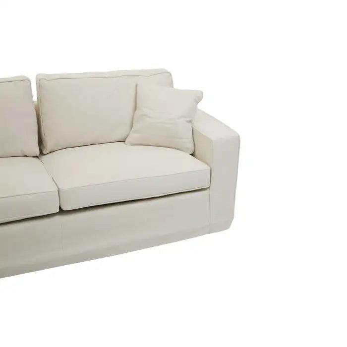 Soft touch cream 3 seater sofa.