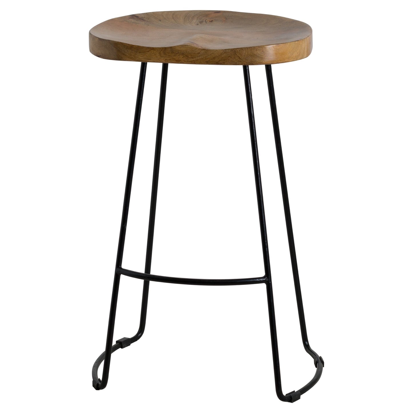 Federici Hardwood Shaped Barstool