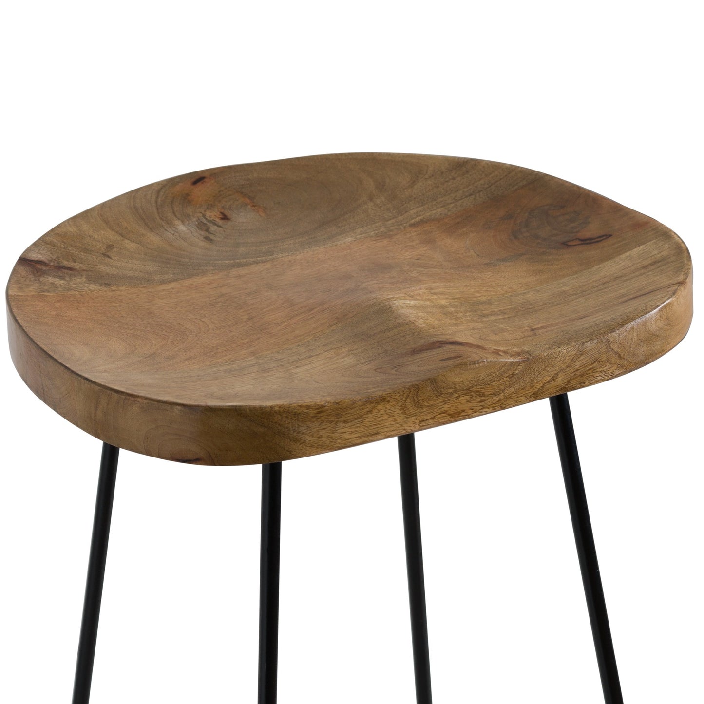 Federici Hardwood Shaped Barstool